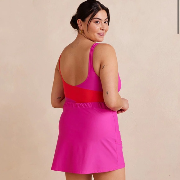 Summersalt The Ruched Swim Skirt in Hibiscus‎ NWOT SZ S - Picture 1 of 6